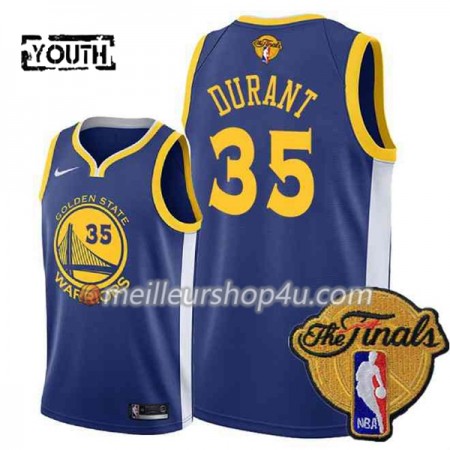 Maillot Basket Enfant Golden State Warriors Kevin Durant 35 2018 NBA Finals Nike Bleu Swingman